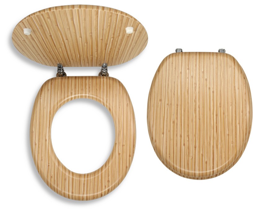 NOVASERVIS Sedátko dýhované bambus MDF WC/BAMBUS