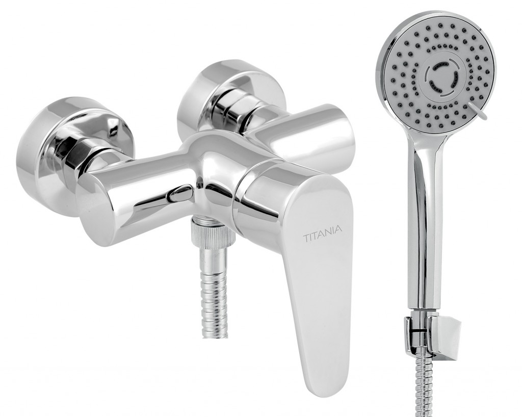 NOVASERVIS Sprchová nástěnná baterie Titania Fresh ECO, 100 mm, chrom 96065,0E