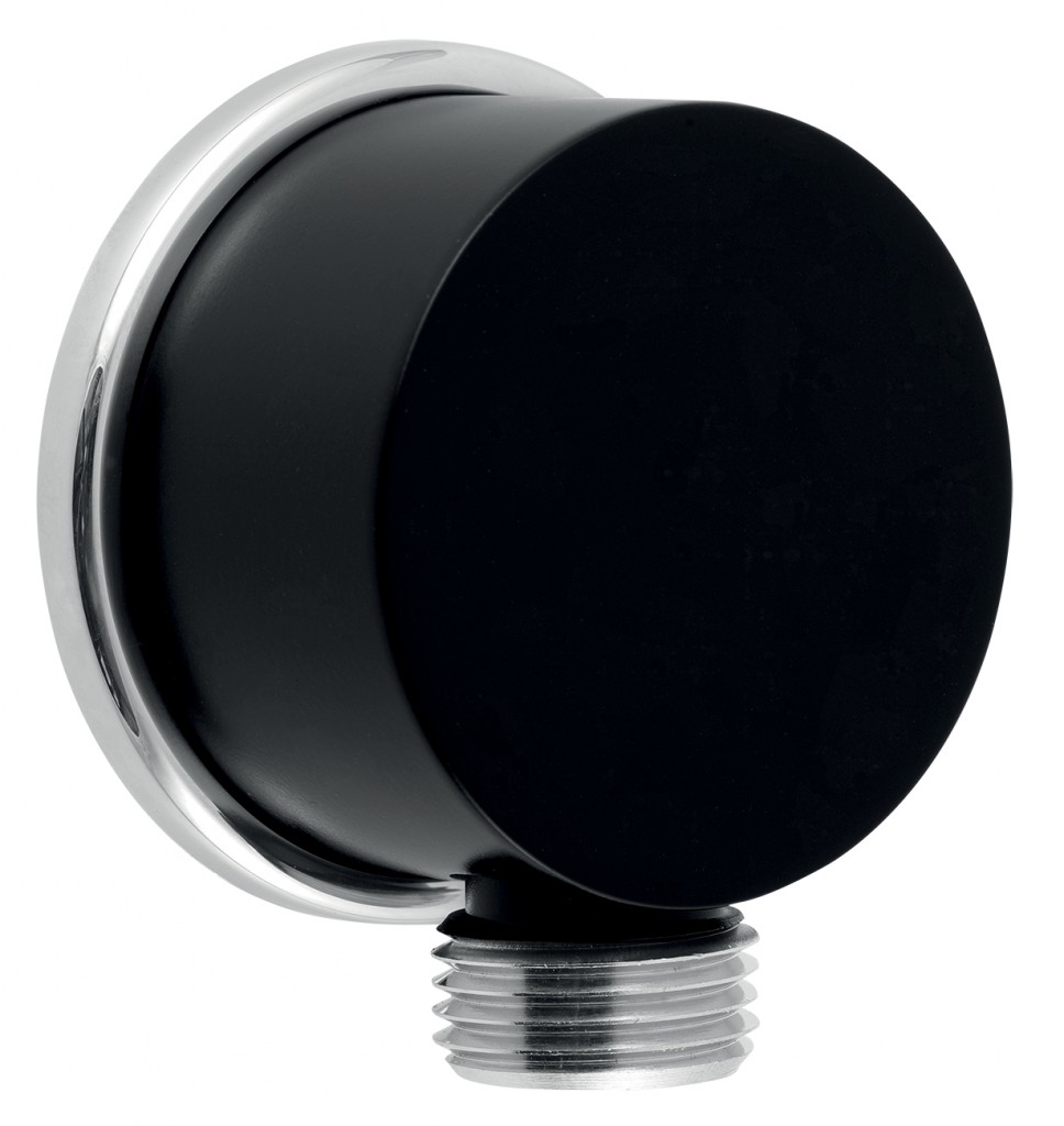 NOVASERVIS Stěnový vývod sprchy černá D/STENAA1,5