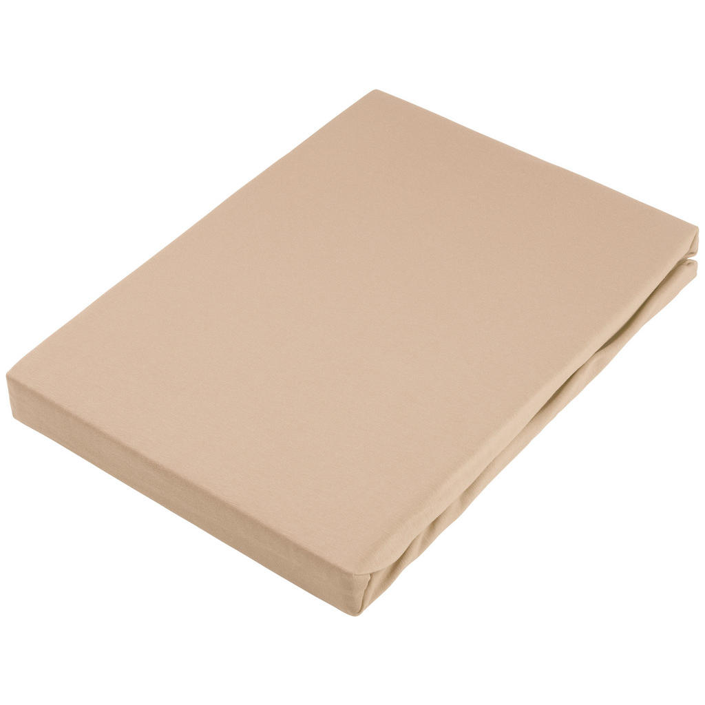 Novel BOXSPRINGOVÉ PROSTĚRADLO, žerzej, hnědá, 140/220 cm