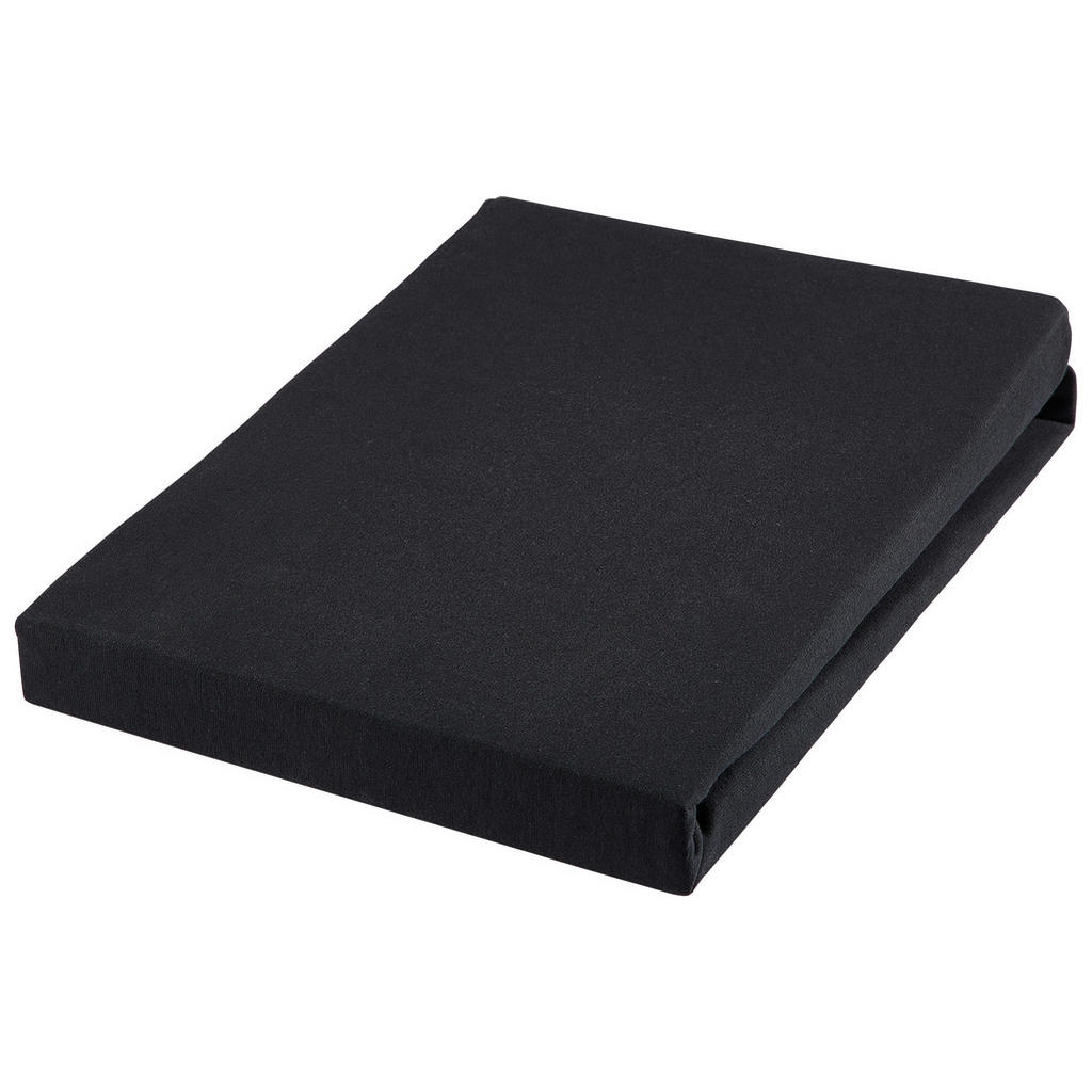 Novel ELASTICKÉ PROSTĚRADLO, žerzej, černá, 90-100/200-220 cm