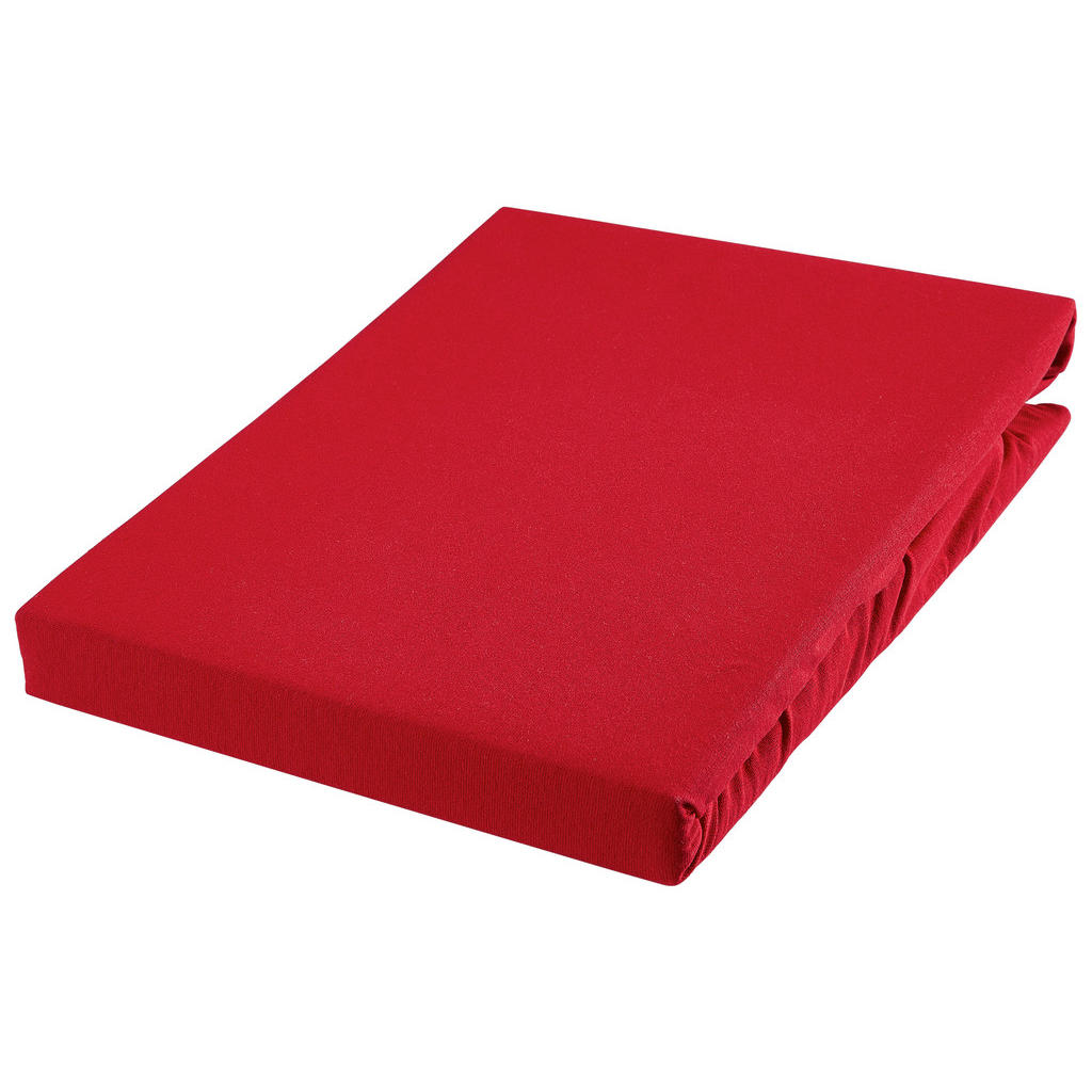 Novel ELASTICKÉ PROSTĚRADLO, žerzej, červená, 90-100/200-220 cm