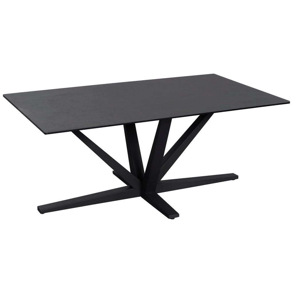 Novel KONFERENČNÍ STOLEK, černá, kov, sklo, keramika, 100/60/42 cm