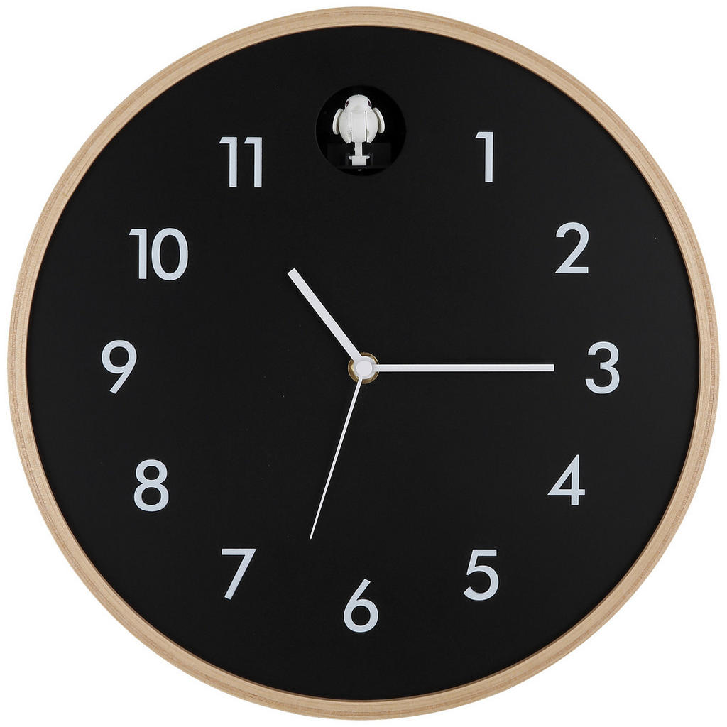 Novel NÁSTĚNNÉ HODINY přírodní barvy, černá, bílá 31,5 cm 1