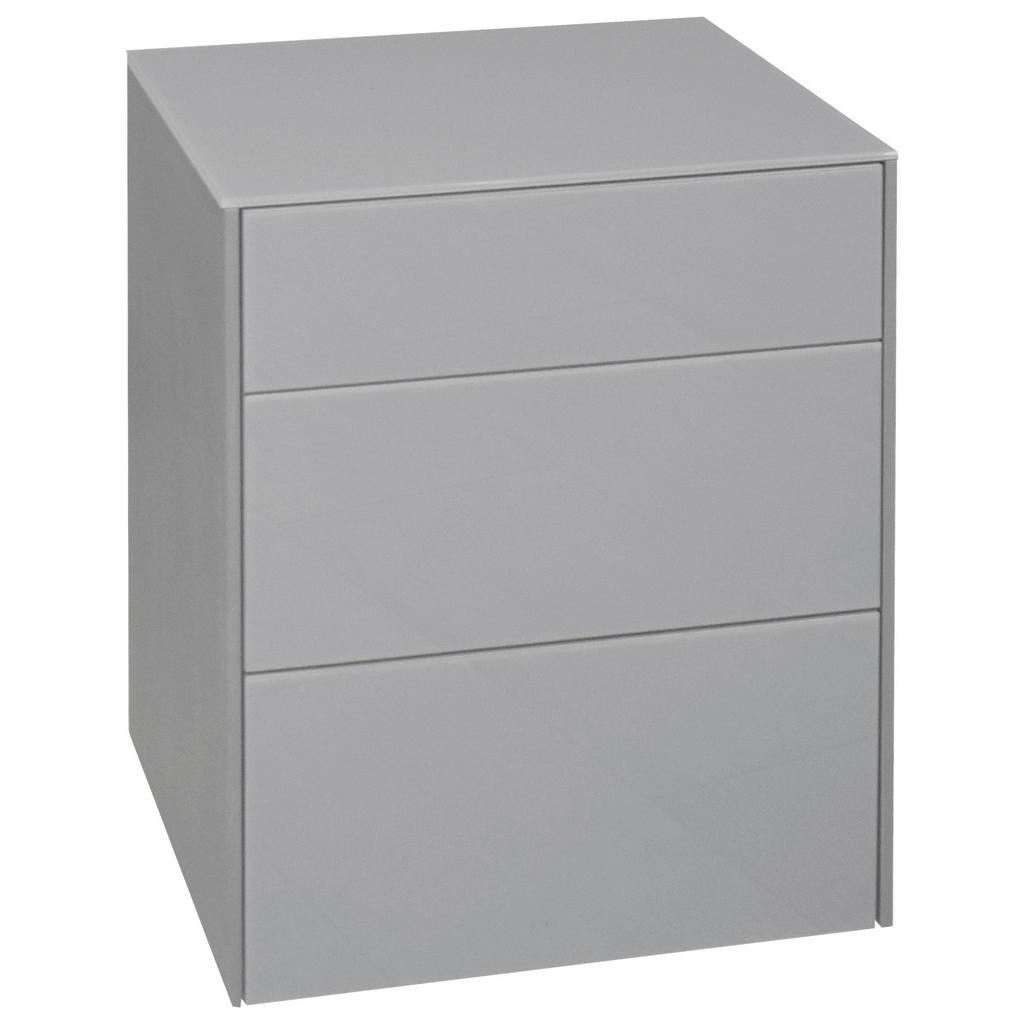 Novel NOČNÍ STOLEK, světle šedá, 52/63/42 cm