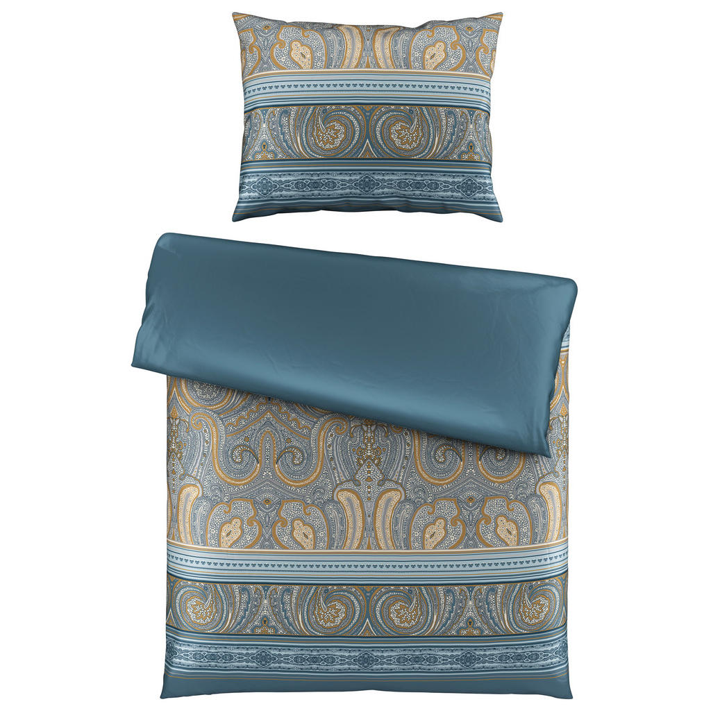 Novel OBOUSTRANNÉ POVLEČENÍ, satén, modrá, 140/200 cm 2