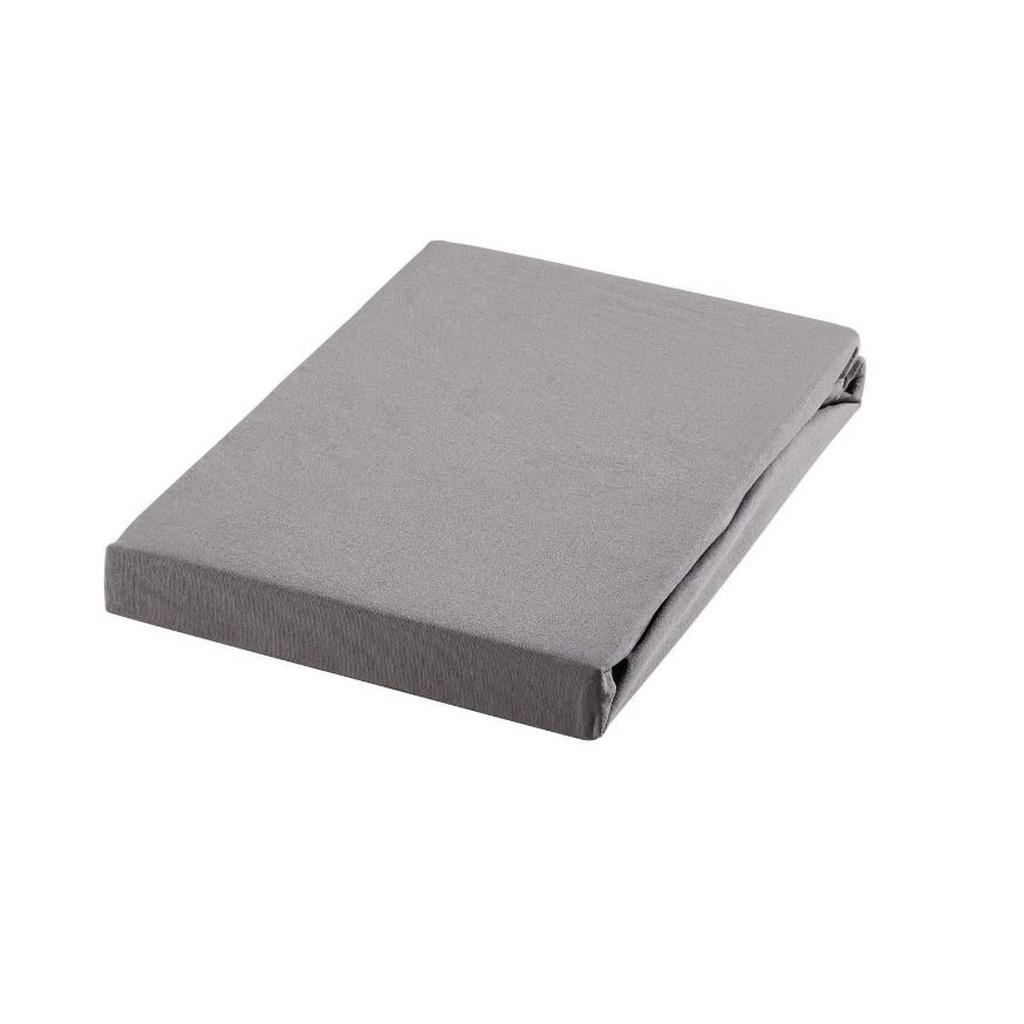 Novel PROSTĚRADLO NA VRCHNÍ MATRACI, žerzej, barvy grafitu, 180/200 cm