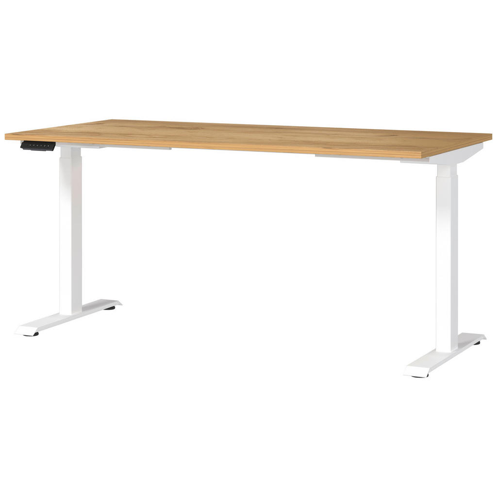 Novel PSACÍ STŮL, bílá, barvy dubu, 160/80/72-118 cm