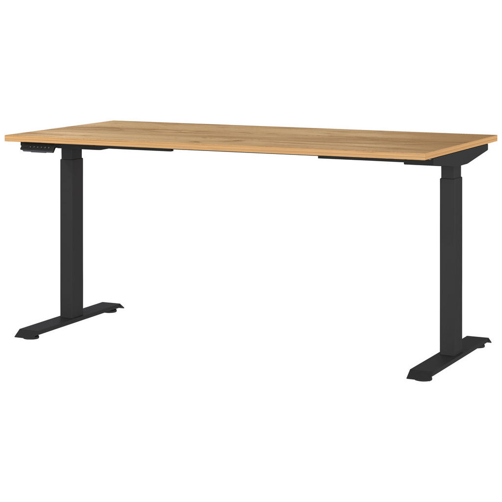 Novel PSACÍ STŮL, černá, barvy dubu, 160/80/72-118 cm