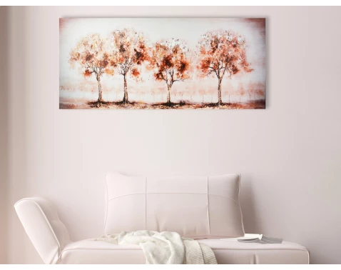 Obraz na plátně Stromy v řadě, 150x50 cm