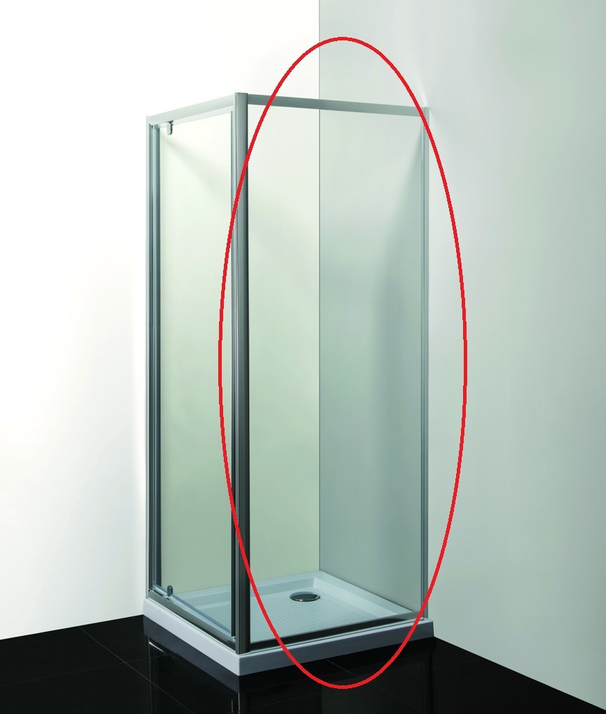 OLSEN SPA Pevná stěna SMART PINA Barva rámu Chrom/Leštěný hliník (ALU), Rozměr A 80, Směr zavírání Univerzální Levé / Pravé, Výplň Čiré bezpečnostní sklo 6 mm OLBPIN80CCBV