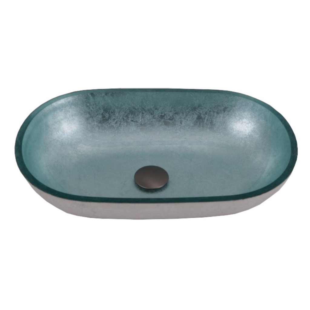 OLSEN SPA Skleněné umyvadlo na desku LEIDEN 55×34×12  OLKLTG223