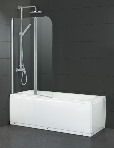 OLSEN SPA Vanová zástěna ALVOR Barva rámu Chrom/Leštěný hliník (ALU), Rozměr A 100, Směr zavírání Univerzální Levé / Pravé, Výplň Čiré bezpečnostní sklo 5 mm BCALVO10CC