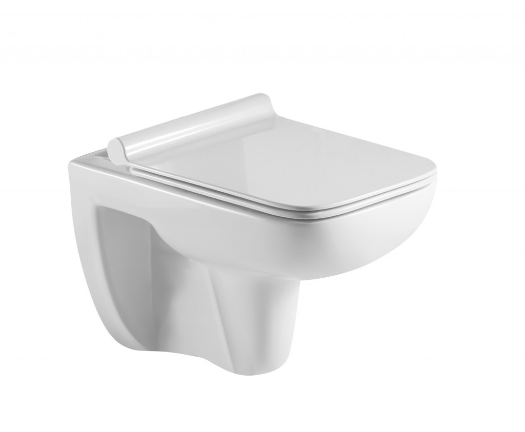 OLSEN SPA Závěsné WC ADATTO RIMLESS se SLIM sedátkem Soft-close OLKLT2005E