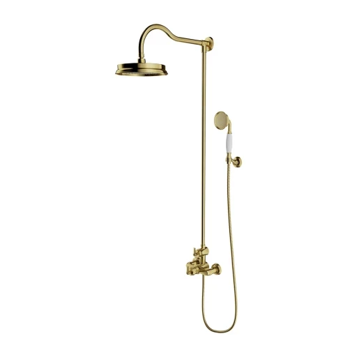 OMNIRES ARMANCE termostatický sprchový systém pro venkovní instalaci, kartáčovaná mosaz AM5244-6BSB