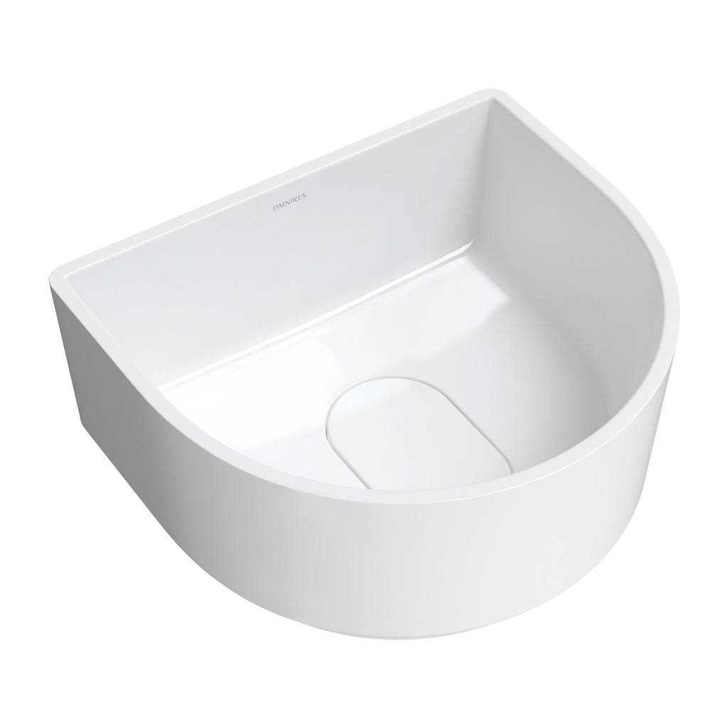 OMNIRES CADENCE M+ umyvadlo na desku, 42 x 37 cm bílá lesk /BP/ CADENCE420BP