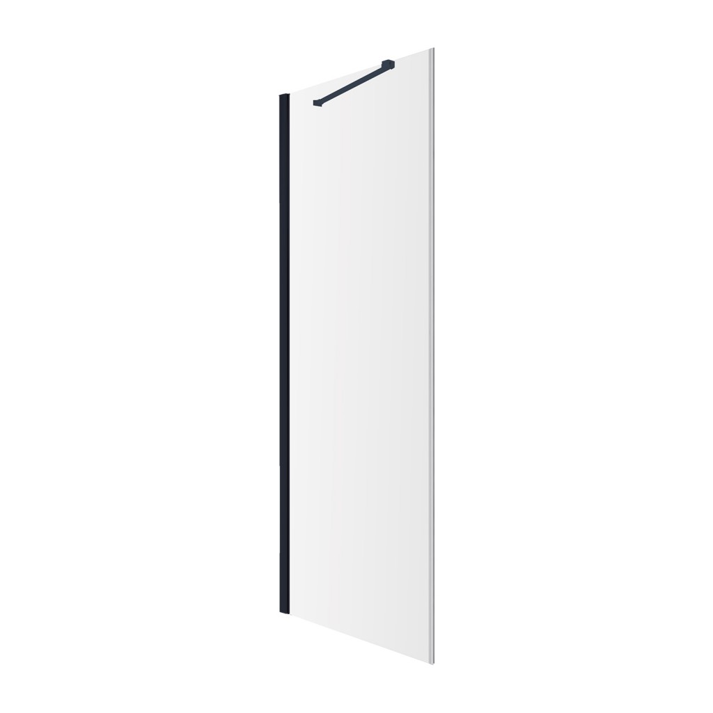 OMNIRES MANHATTAN boční stěna, 100 cm černá mat / transparent /BLMTR/ ADR10XBLTR