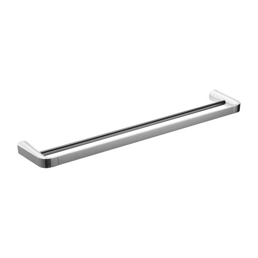 OMNIRES SACO dvojitý věšák na ručníky, 64 cm, chrom/bílá lesk SA54226CRB