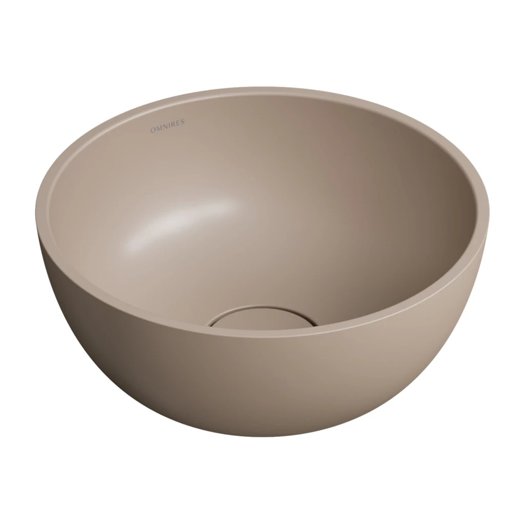 OMNIRES SHELL M+ umyvadlo na desku, O35 cm, béžová mat SHELL350UNDB