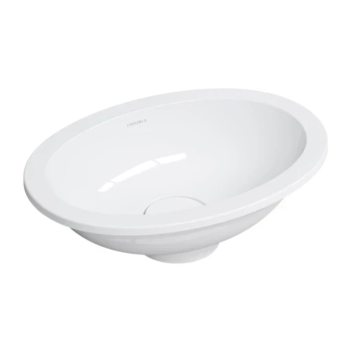 OMNIRES SHELL M+ umyvadlo zapuštěné do desky, 38 x 25 cm, lesklá bílá SHELL380UPBP