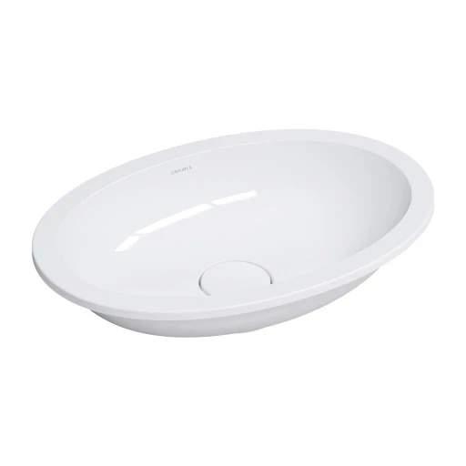 OMNIRES SHELL M+ umyvadlo zapuštěné do desky, 48 x 31 cm, lesklá bílá SHELL480UPBP
