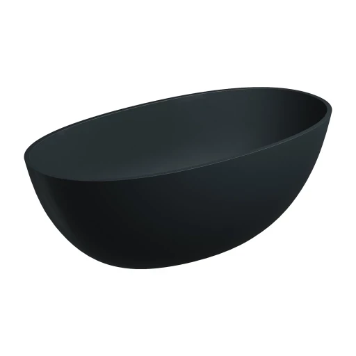 OMNIRES SHELL M+ vana volně stojící, 148 x 75 cm, matná černá láva SHELL148WWBLV
