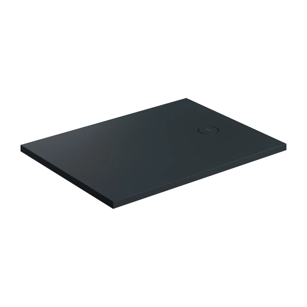 OMNIRES Sprchová vanička AQUAROCK kompozit, protiskluzová, obdélníková 80 x 120 cm, černá láva AQUAROCK80-120BLV