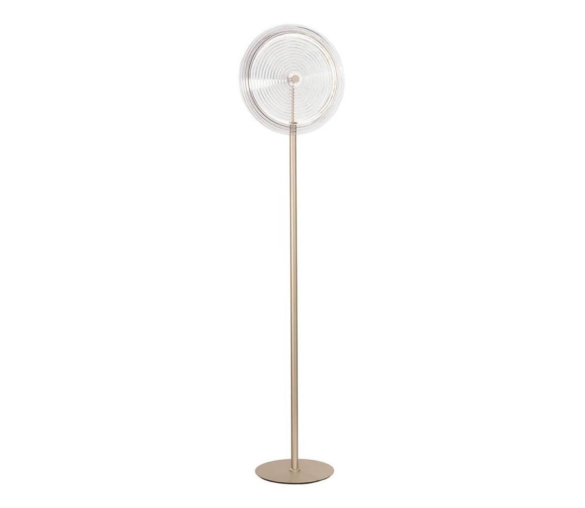 Ondaluce - LED Stmívatelná stojací lampa JOKEY LED/15W/230V 170 cm zlatá/čirá PT.JOKEY/TRASP