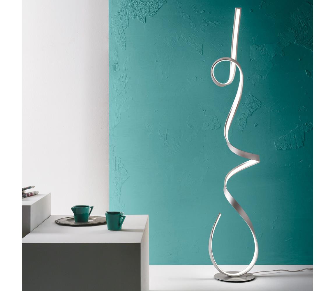 Ondaluce - LED Stmívatelná stojací lampa LUMEN LED/30W/230V 160 cm stříbrná PT.LUMEN