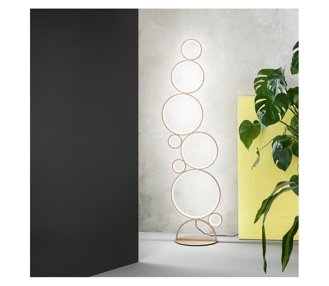 Ondaluce - LED Stmívatelná stojací lampa POIS LED/52W/230V 160 cm zlatá PT.POIS/ORO