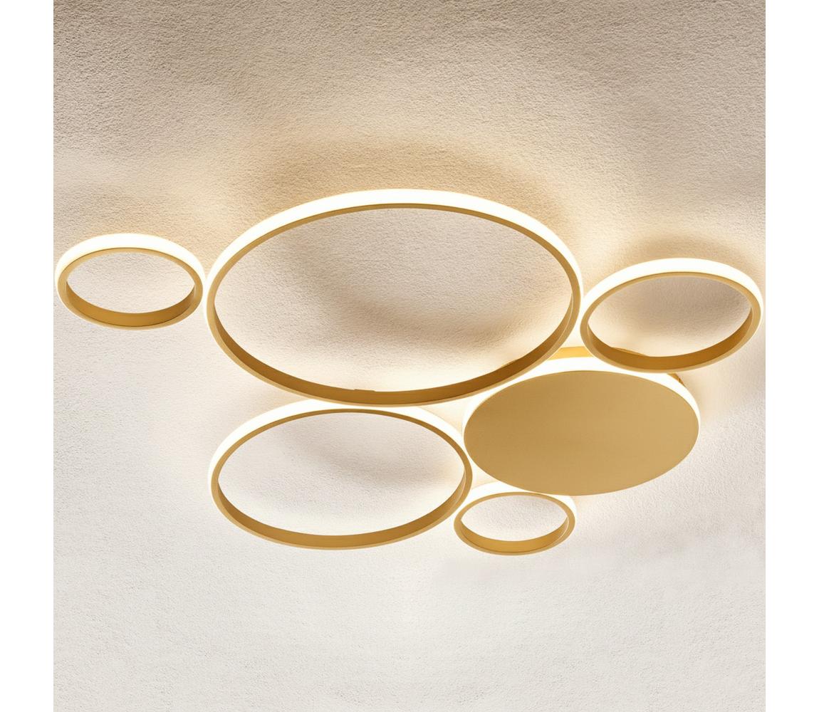 Ondaluce - LED Stmívatelné stropní svítidlo POIS LED/68W/230V zlatá PL.POIS/ORO-GR