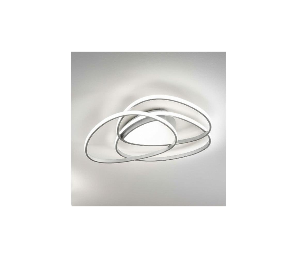 Ondaluce - LED Stmívatelné stropní svítidlo ROSE LED/60W/230V 50x54 cm stříbrná PL.ROSE/PCSIL3000K