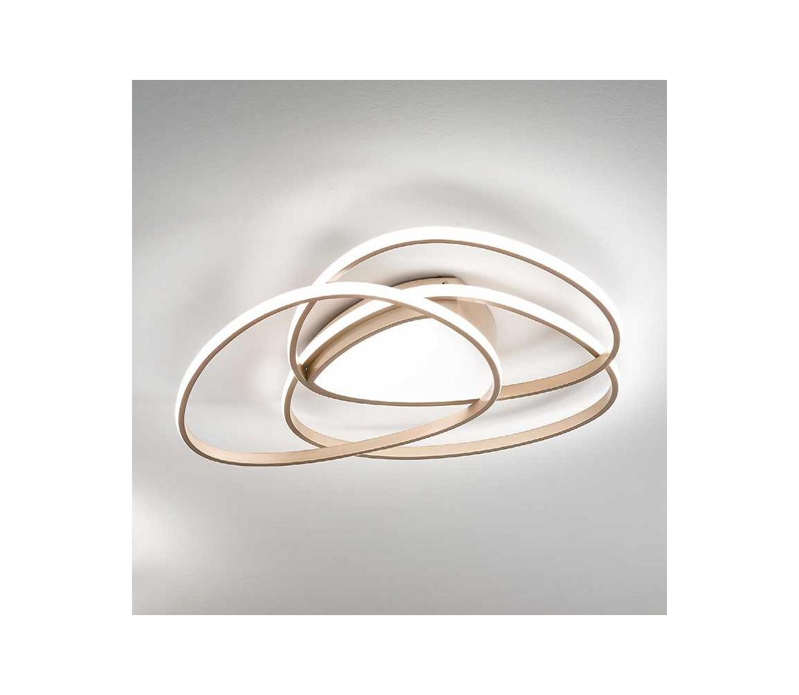 Ondaluce - LED Stmívatelné stropní svítidlo ROSE LED/70W/230V 63x67 cm zlatá PL.ROSE/MDORO3000K