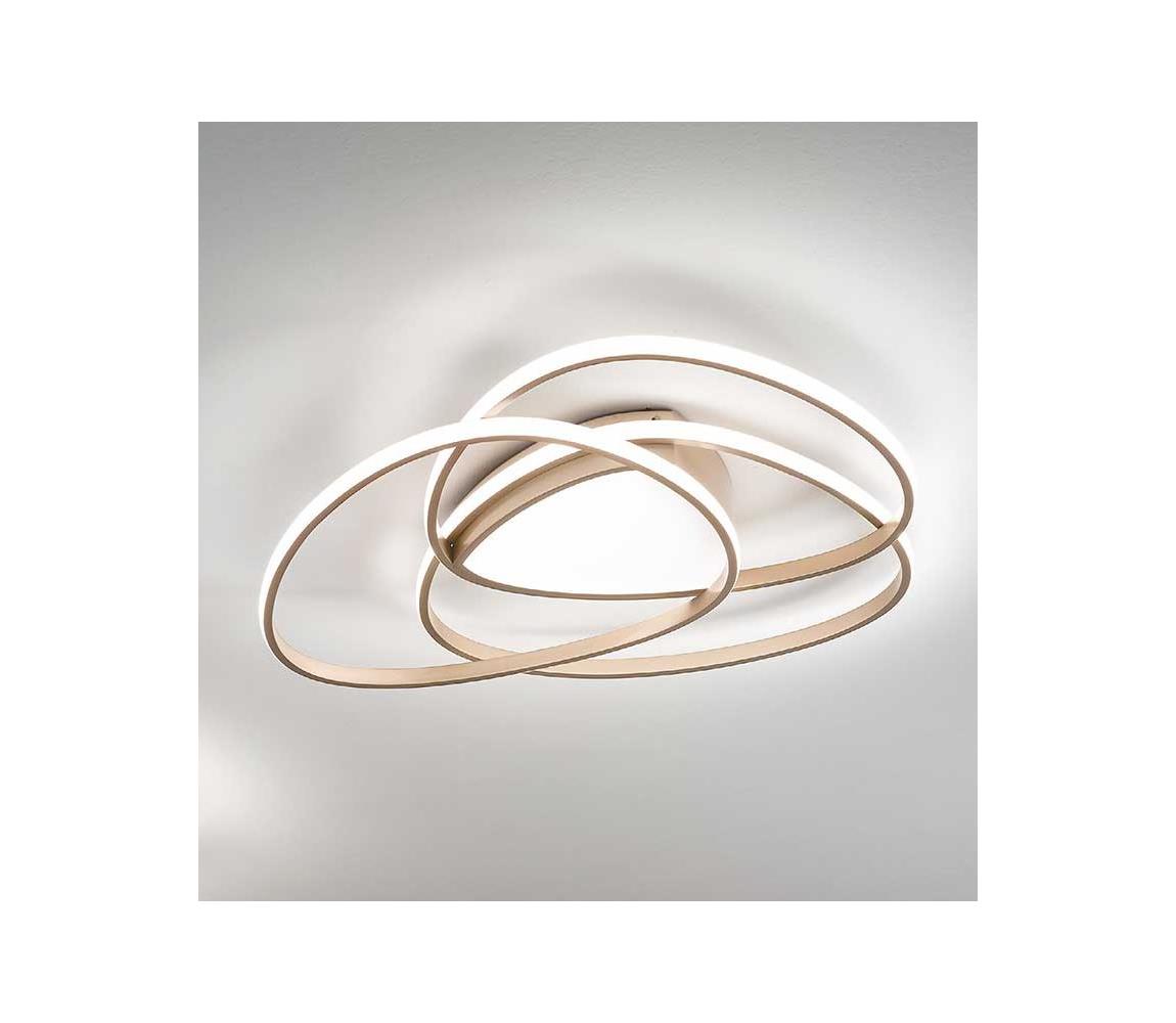 Ondaluce - LED Stmívatelné stropní svítidlo ROSE LED/80W/230V 71x76 cm zlatá PL.ROSE/GRORO3000K