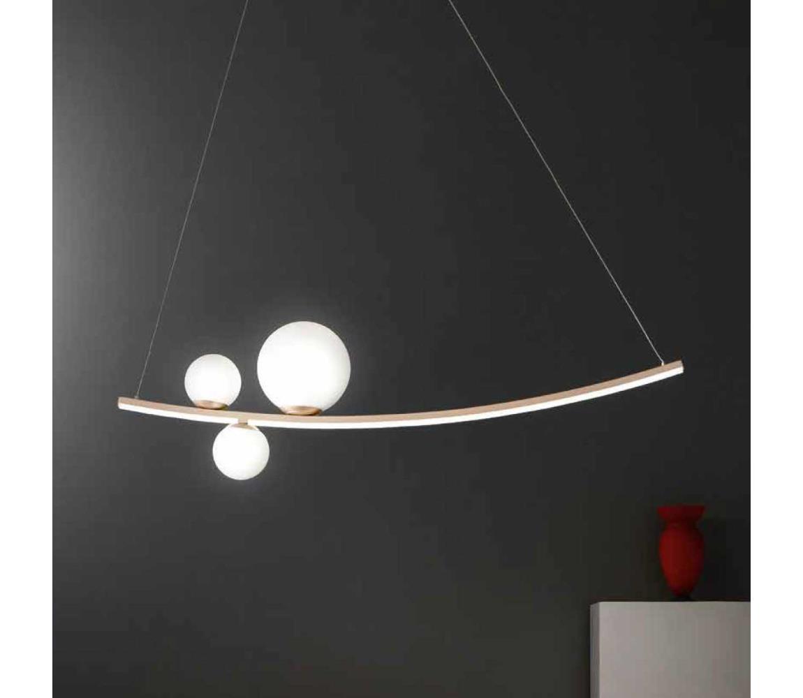 Ondaluce - LED Stmívatelný lustr na lanku ALTALENA LED/48W/230V zlatá/bílá SO.ALTALENA/ORO