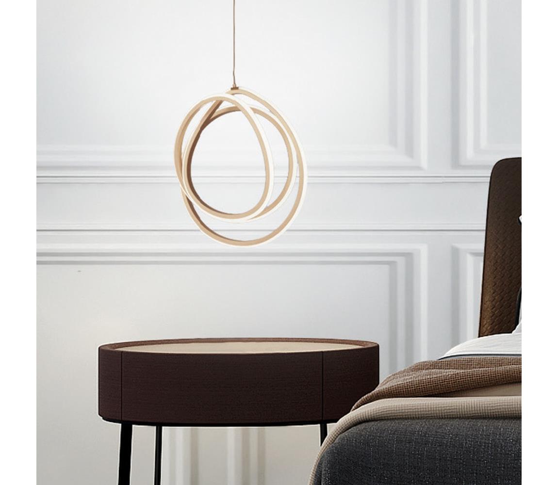 Ondaluce - LED Stmívatelný lustr na lanku GOLDEN LED/28W/230V pr. 31,5 cm zlatá SO.GOLDEN/35
