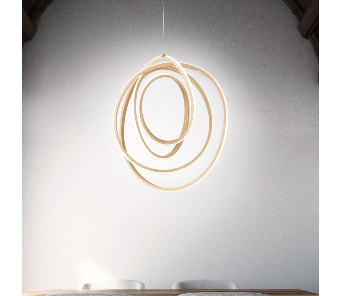 Ondaluce - LED Stmívatelný lustr na lanku GOLDEN LED/50W/230V pr. 50 cm zlatá SO.GOLDEN/50