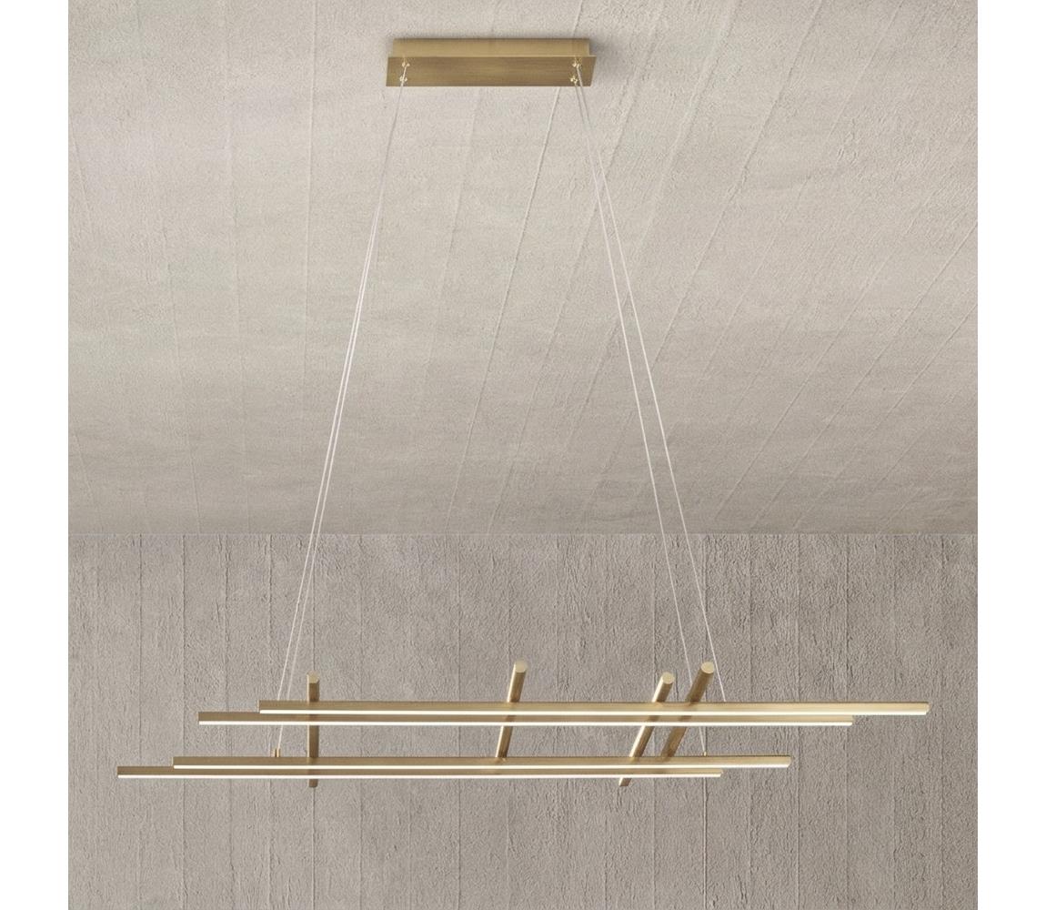 Ondaluce - LED Stmívatelný lustr na lanku MOVIDA LED/114W/230V zlatá SO.MOVIDA/ORO