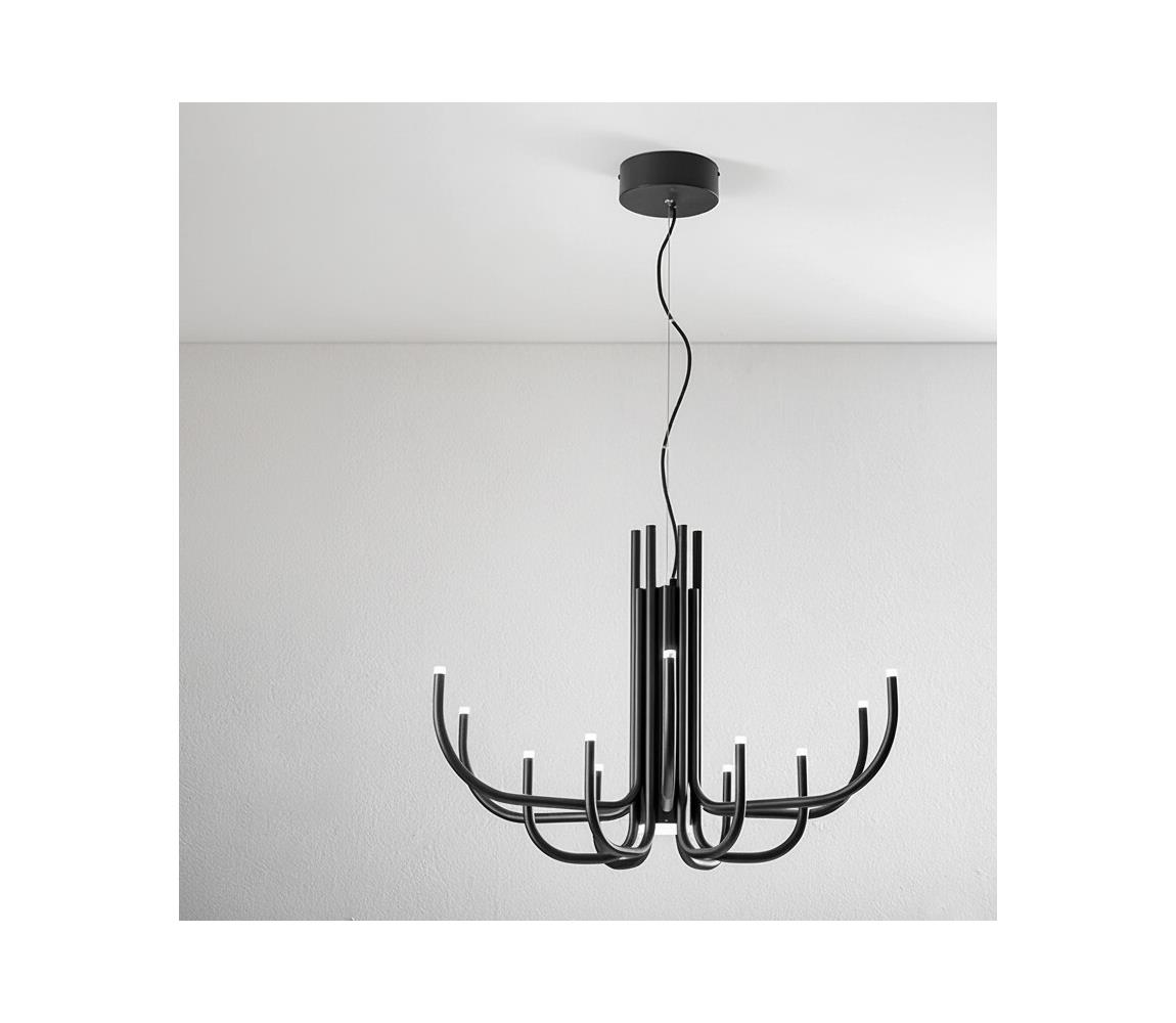 Ondaluce - LED Stmívatelný lustr na lanku NOUVEAU LED/35W/230V pr. 78 cm černá SO.NOUVEAU/NERO