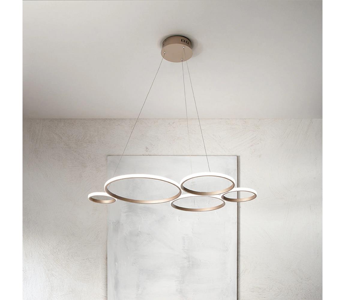 Ondaluce - LED Stmívatelný lustr na lanku POIS LED/60W/230V zlatá SO.POIS/ORO-4000K