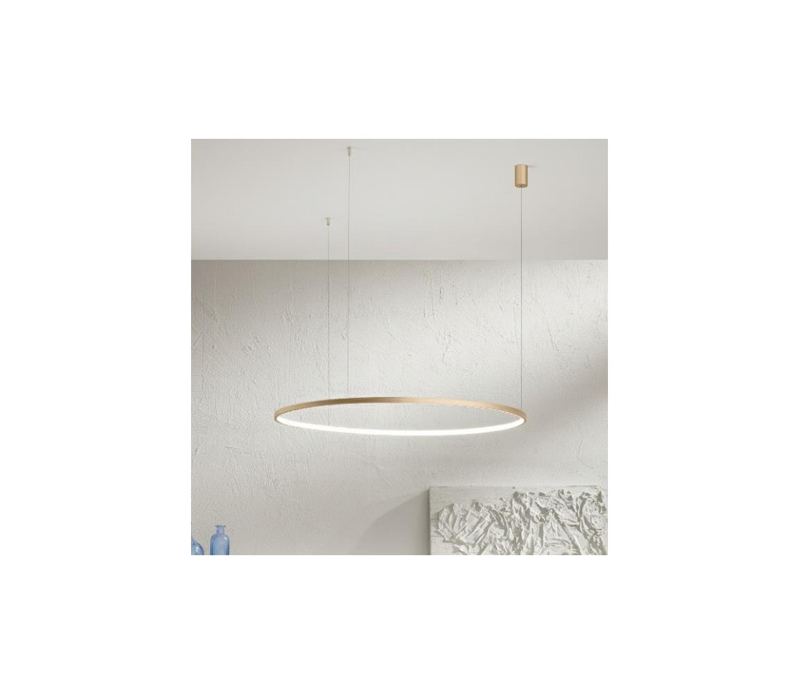 Ondaluce - LED Stmívatelný lustr na lanku SOEL LED/47W/230V pr. 100 cm zlatá SO.SOEL/100-ORO