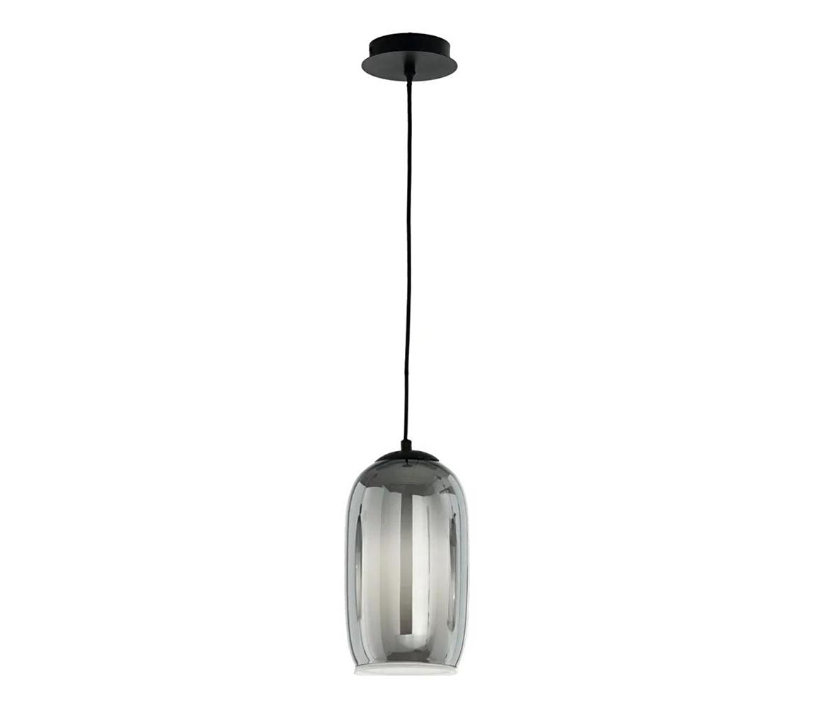 Ondaluce - Lustr na lanku BONNIE 1xE27/15W/230V pr. 15,5 cm černá/kouřová černá SO.BONNIE/3-FUME