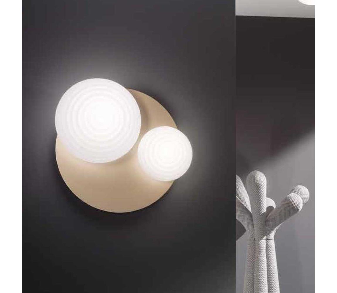 Ondaluce - Nástěnné svítidlo TONDO 1xE14/10W/230V + 1xE27/15W zlatá/bílá PL.TONDO/2-ORO