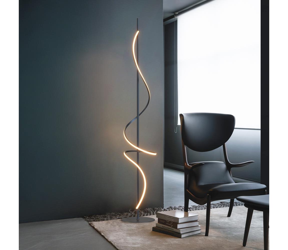 ONLI - LED Stojací lampa TWIST LED/24W/230V 4000K černá 5061/PTN
