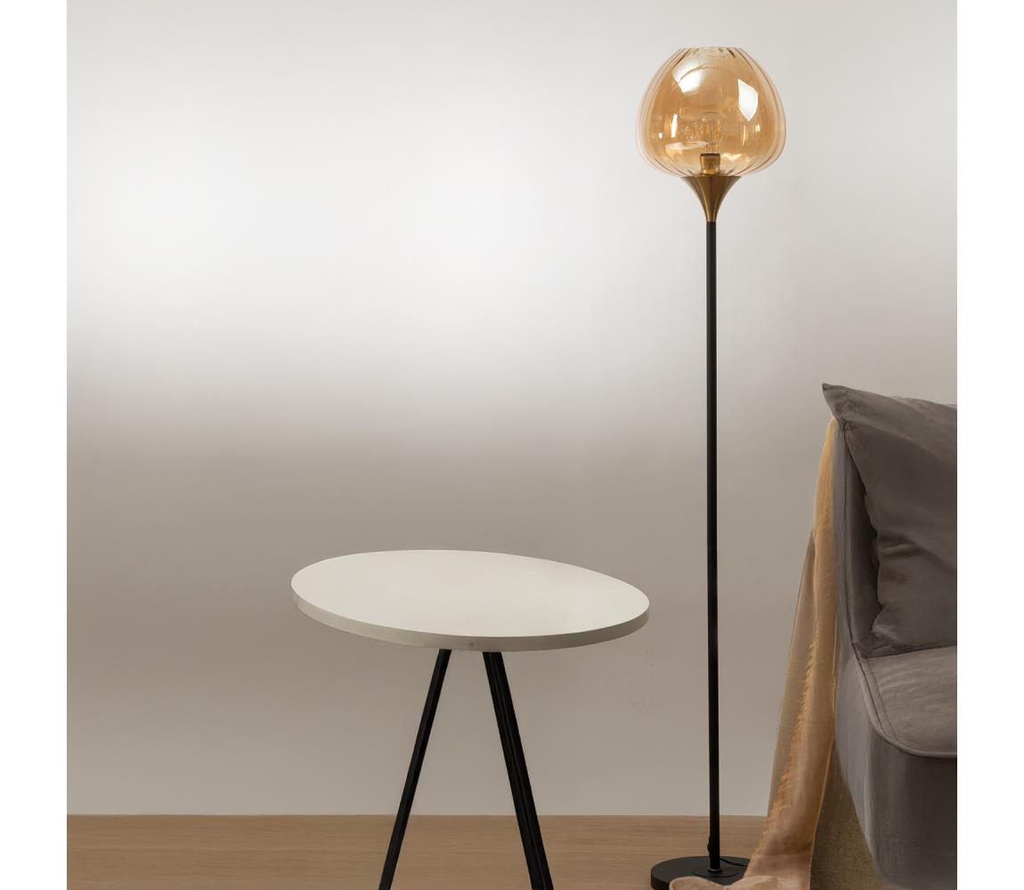 ONLI - Stojací lampa ELIDE 1xE27/15W/230V černá/měděná 5108/PT