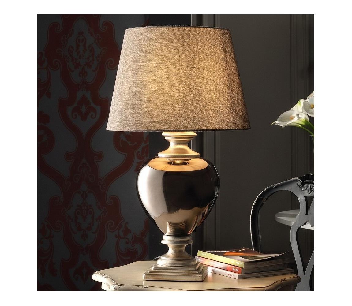 ONLI - Stolní lampa AMADEUS 1xE27/15W/230V šedá 225/GPA