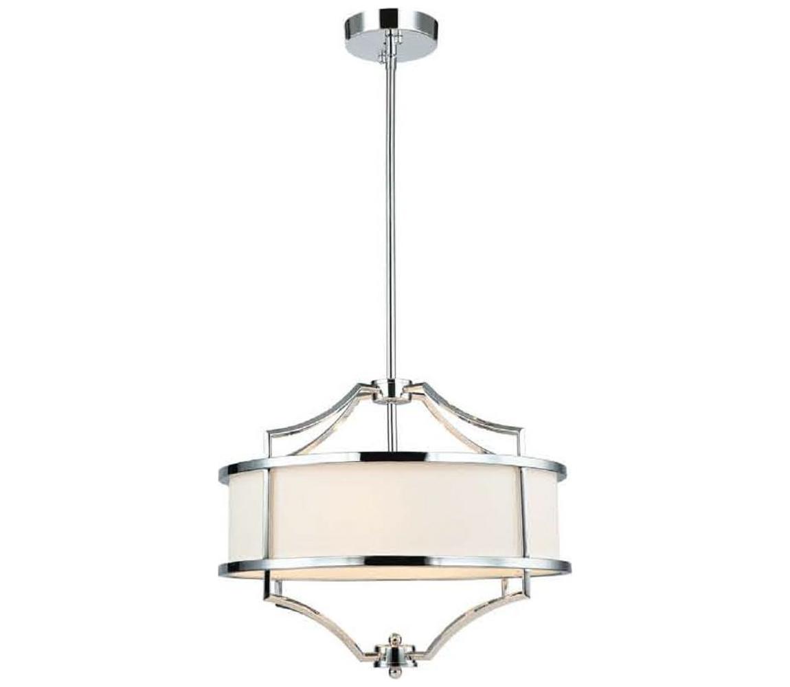 Open Design OR80902- Lustr na tyči STESSO 4xE27/15W/230V pr. 42 cm l. chrom/bílá OR80902