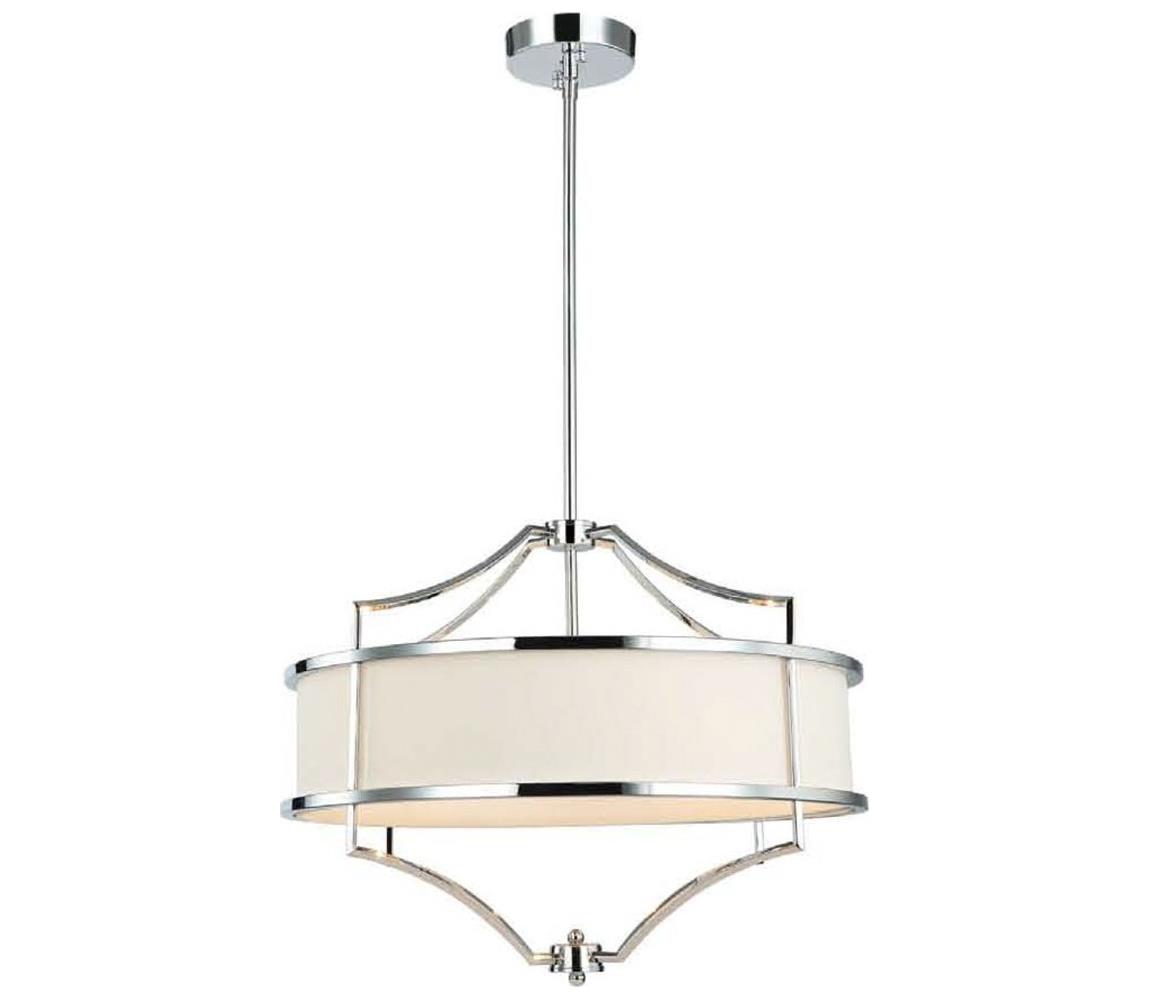 Open Design OR80919- Lustr na tyči STESSO 4xE27/15W/230V pr. 55 cm l. chrom/bílá OR80919