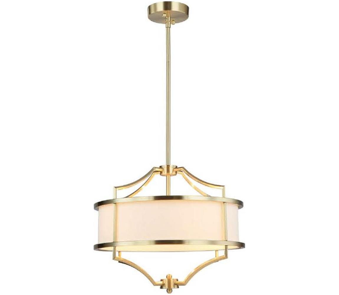 Open Design OR80926 - Lustr na tyči STESSO 4xE27/15W/230V pr. 42 cm mosaz/bílá OR80926