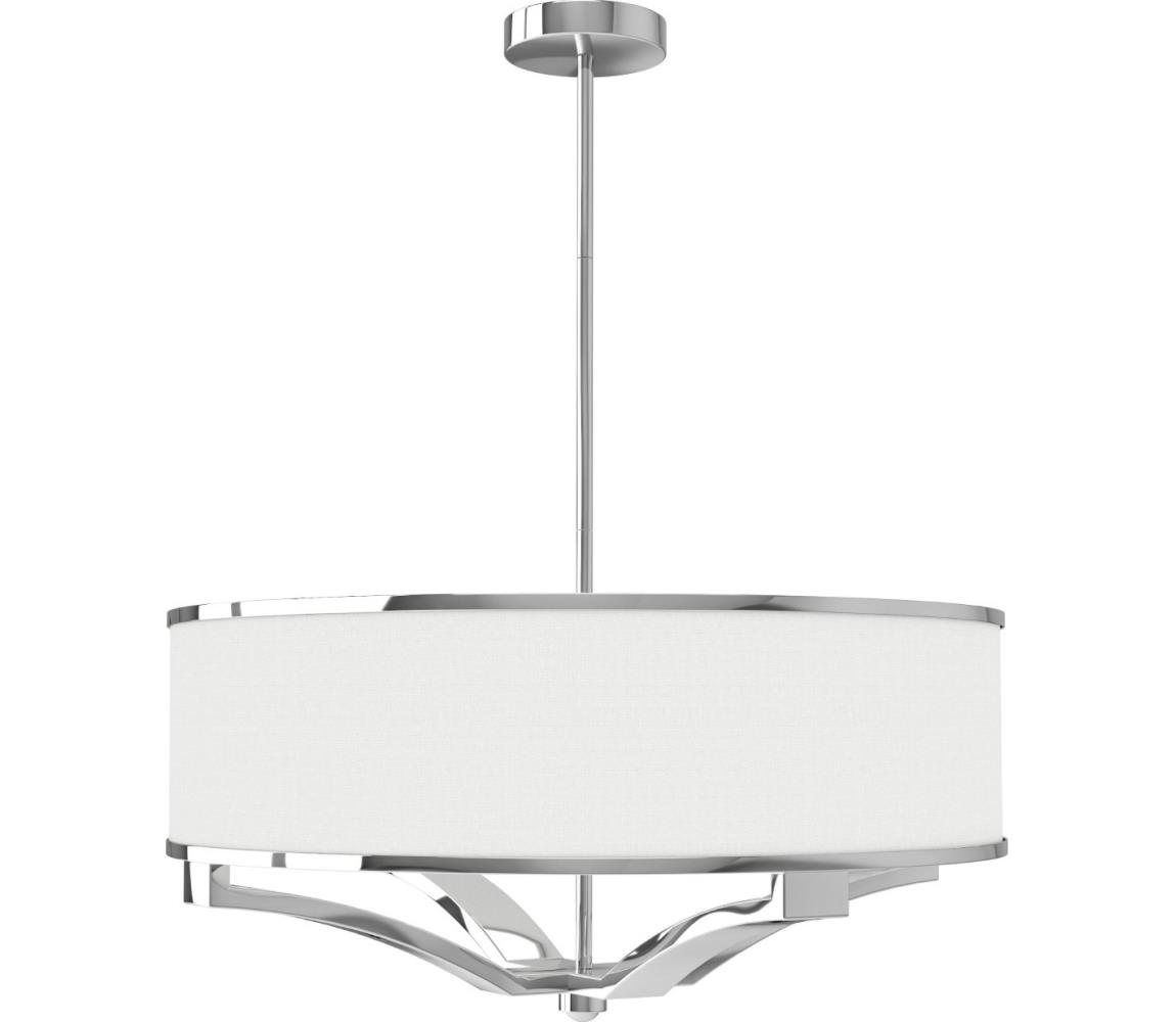 Open Design OR84801 - Lustr na tyči GERDO 4xE27/12W/230V lesklý chrom/bílá OR84801